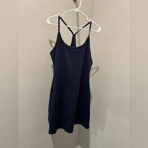 Quince navy athletic dress with built in shorts